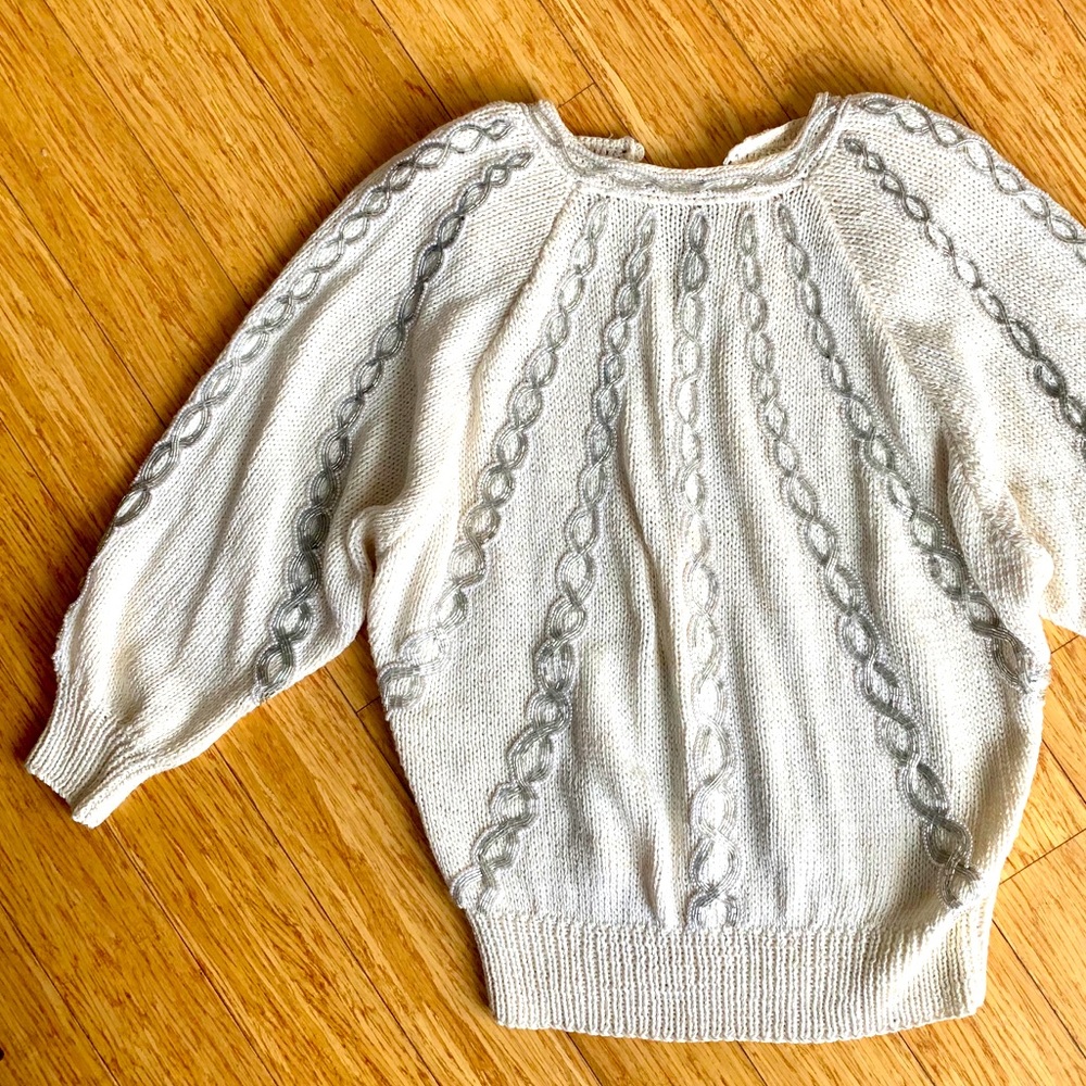 (Vintage) knit sweater with beading details